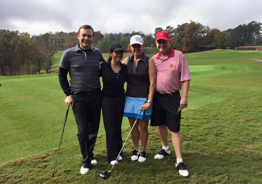 Orthodontist and friends golfing