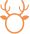 Orange animated deer head